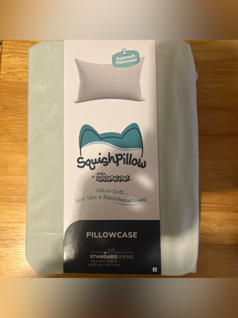 New Squishmallows SquishPillow Ultra Soft Pillowcase Standard Mint Pastel Green